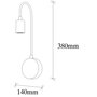 Opviq Baston - 3281 Lámpara de pared Cobre Vintage